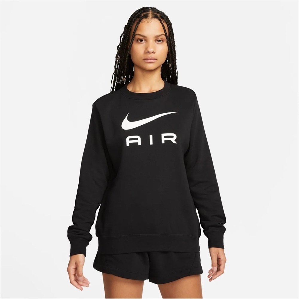 Nike Womens Air Fleece Crew in Black1